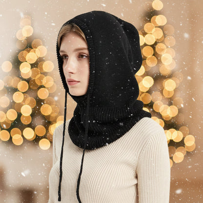 Cashmere Blend Ribbed Knit Beanie with Pom Pom
