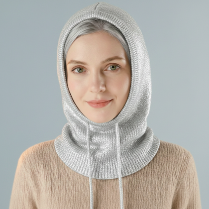 Cashmere Blend Ribbed Knit Beanie with Pom Pom