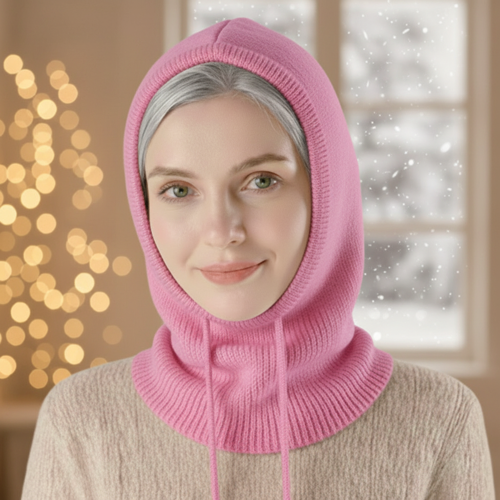 Cashmere Blend Ribbed Knit Beanie with Pom Pom