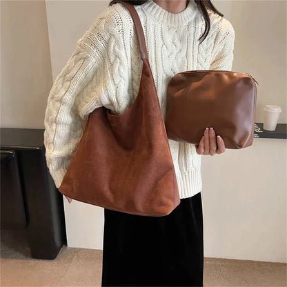 Casual Bucket Shoulder Bag with Large Capacity