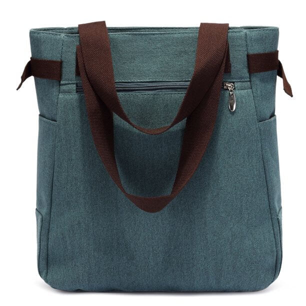 Cat Embroidered Canvas Tote Bag Large Capacity Shoulder Handbag