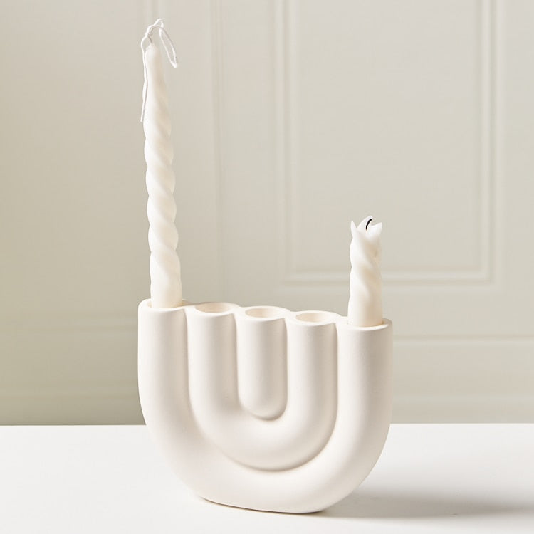 Ceramic Design Candle Holder Luxury Decorative Home Accent