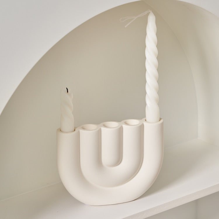 Ceramic Design Candle Holder Luxury Decorative Home Accent