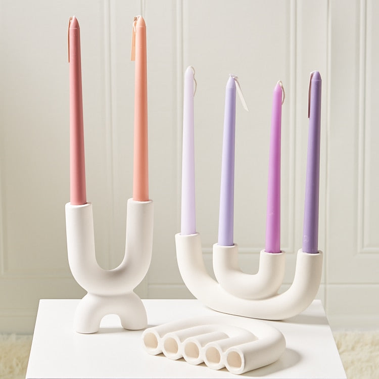 Ceramic Design Candle Holder Luxury Decorative Home Accent