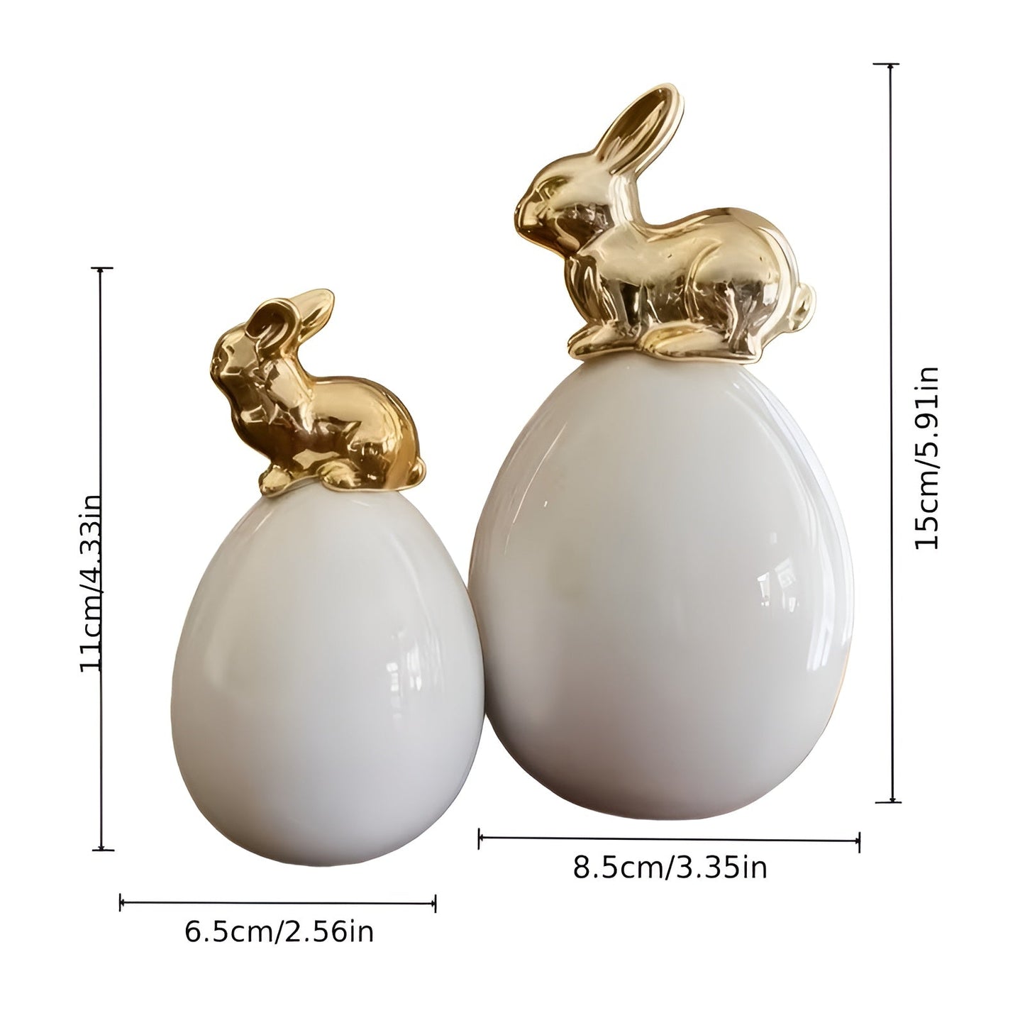 Ceramic Rabbit Egg Ornament Modern Easter Decoration