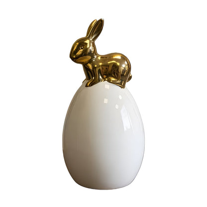 Ceramic Rabbit Egg Ornament Modern Easter Decoration