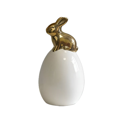 Ceramic Rabbit Egg Ornament Modern Easter Decoration