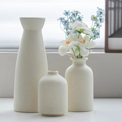 Ceramic Vase Set Modern Boho Pampas Grass Decor