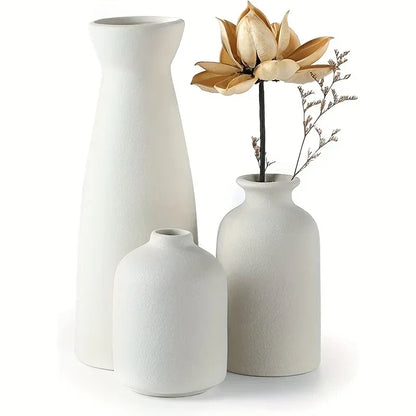 Ceramic Vase Set Modern Boho Pampas Grass Decor