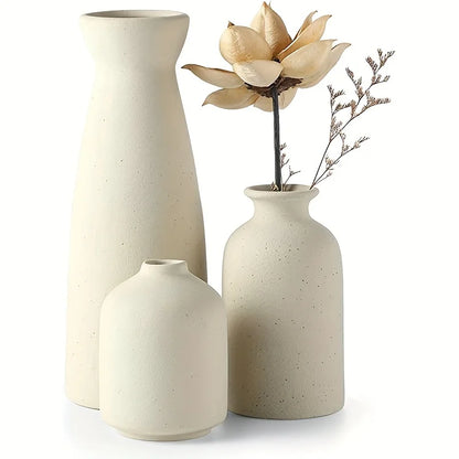 Ceramic Vase Set Modern Boho Pampas Grass Decor
