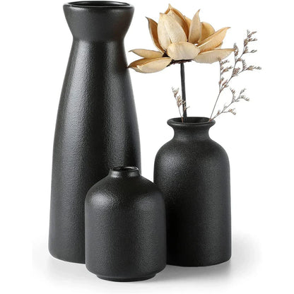 Ceramic Vase Set Modern Boho Pampas Grass Decor
