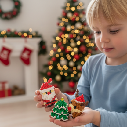 Christmas Holiday Building Blocks Toy Set for Kids Family Fun