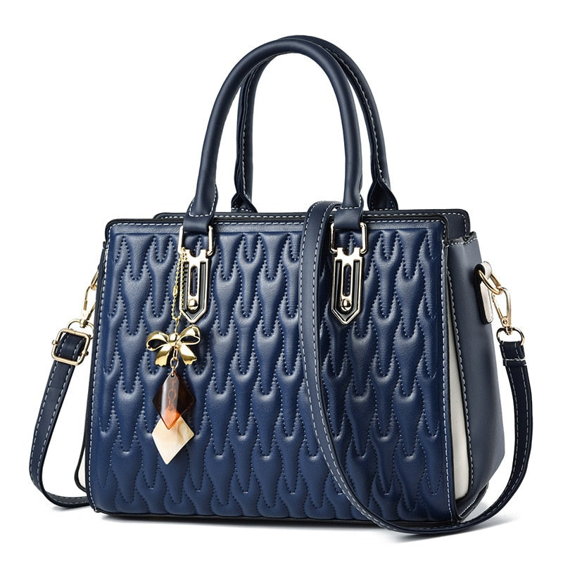 Classic Vegan Leather Shoulder Bag Vintage Handbag