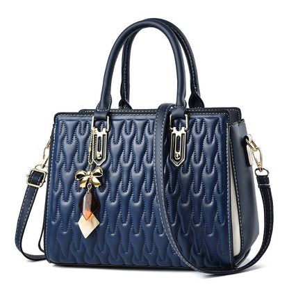 Classic Vegan Leather Shoulder Bag Vintage Handbag