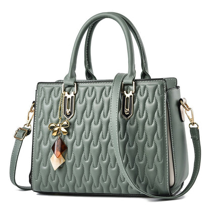 Classic Vegan Leather Shoulder Bag Vintage Handbag