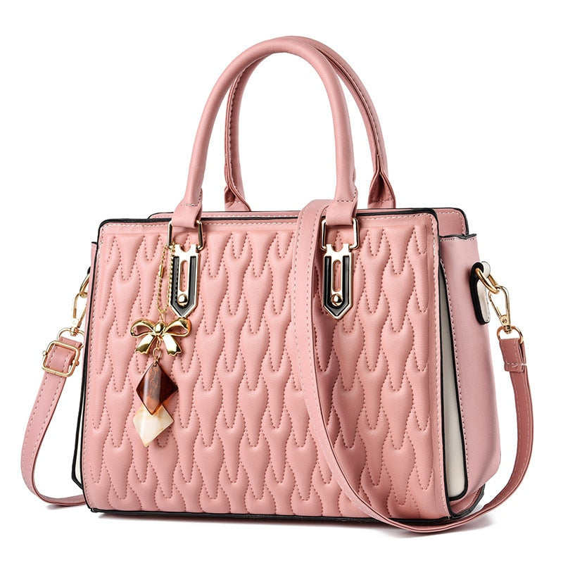 Classic Vegan Leather Shoulder Bag Vintage Handbag