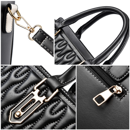 Classic Vegan Leather Shoulder Bag Vintage Handbag