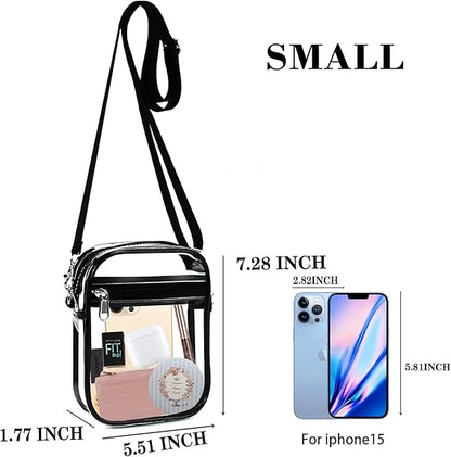 Clear Crossbody Bag with Adjustable Strap