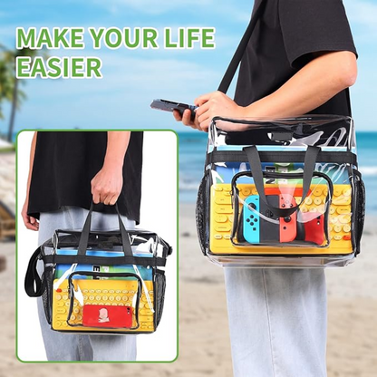 Clear Stadium Tote Bag CrystalTote – Durable Transparent Bag for Concerts, Sports & Festivals