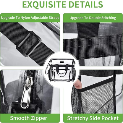 Clear Stadium Tote Bag CrystalTote – Durable Transparent Bag for Concerts, Sports & Festivals