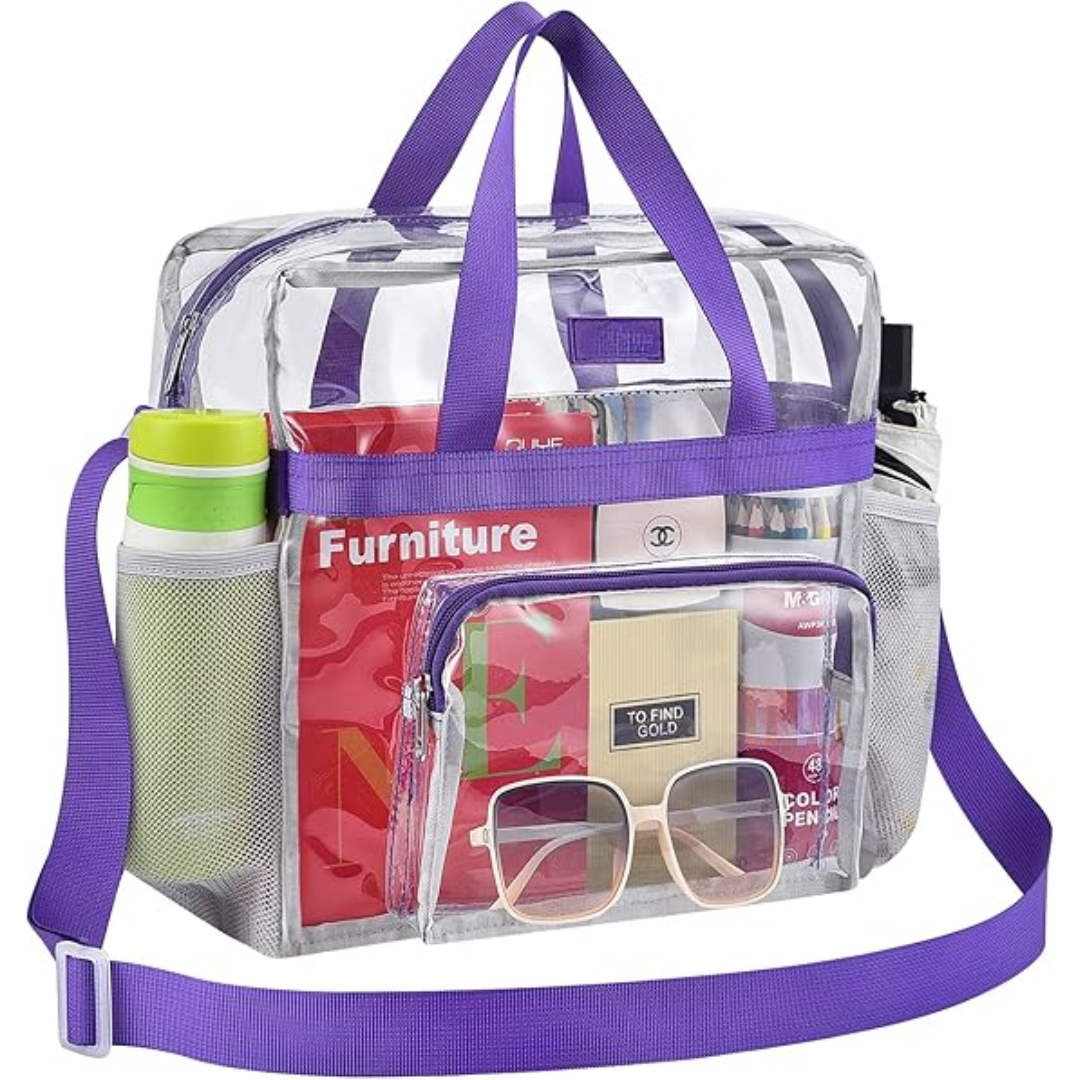 Clear Stadium Tote Bag CrystalTote – Durable Transparent Bag for Concerts, Sports & Festivals