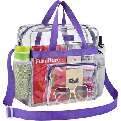 Clear Stadium Tote Bag CrystalTote – Durable Transparent Bag for Concerts, Sports & Festivals