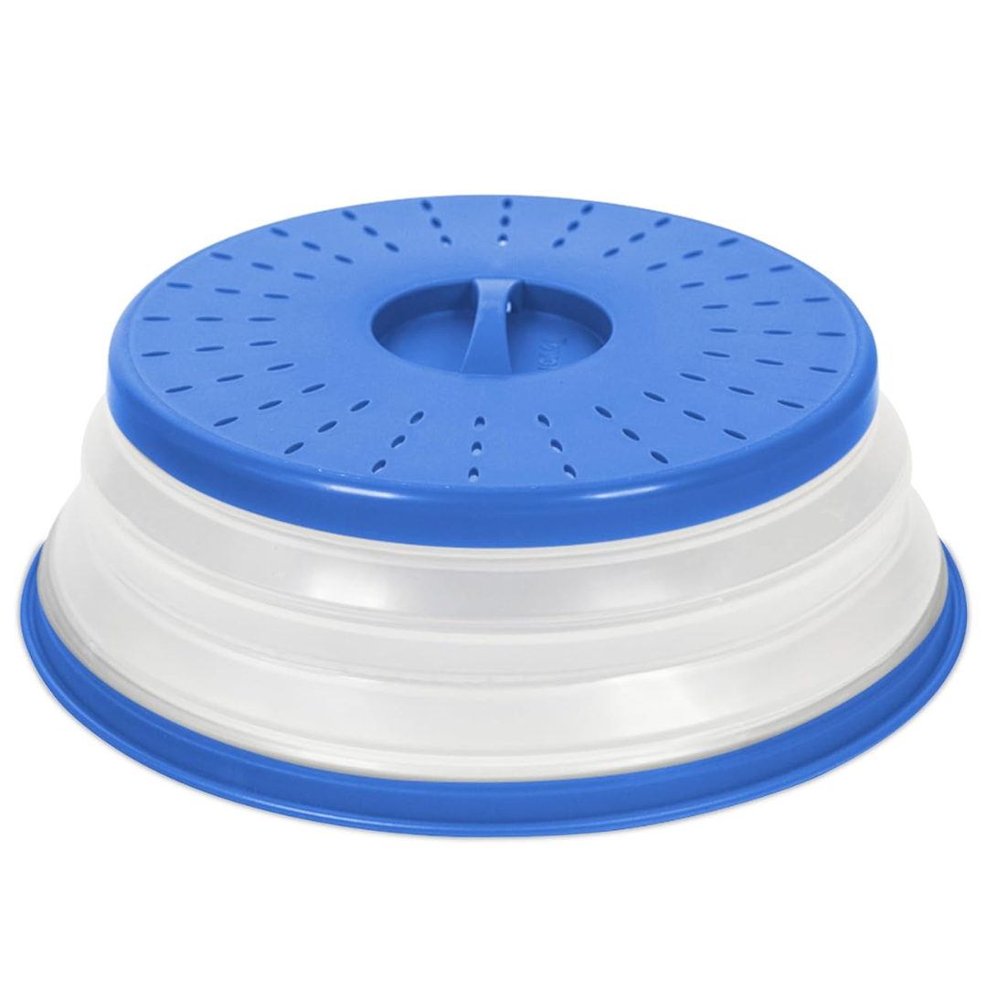 Collapsible Silicone Microwave Splash Cover – Spill-Proof Food Lid for Plates and Bowls