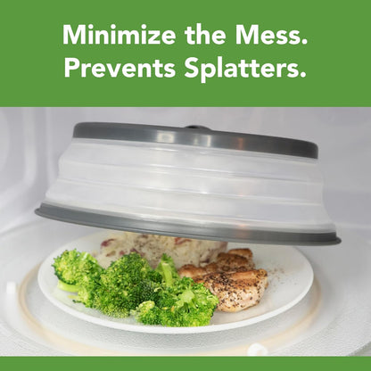Collapsible Silicone Microwave Splash Cover – Spill-Proof Food Lid for Plates and Bowls