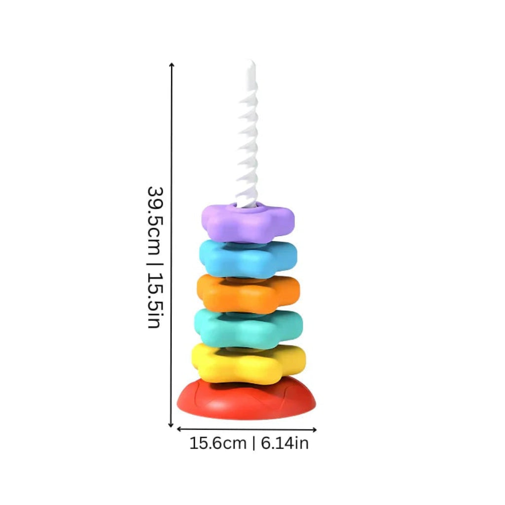Color Stacking Learning Toy for Kids Spinning Educational Play