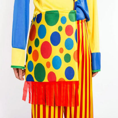 Colorful Adult Clown Costume Outfit Halloween Carnival Party Dress Up