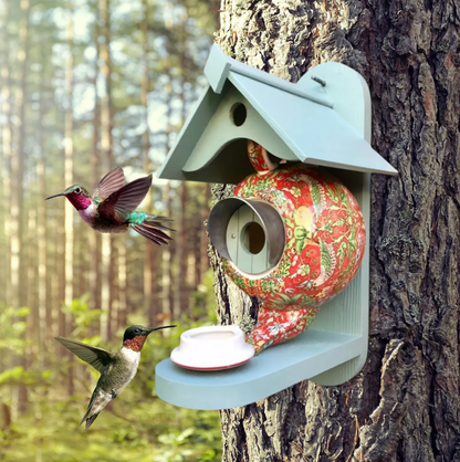 Colourful Bird House Garden Nesting Box Outdoor Bird Shelter