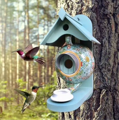 Colourful Bird House Garden Nesting Box Outdoor Bird Shelter