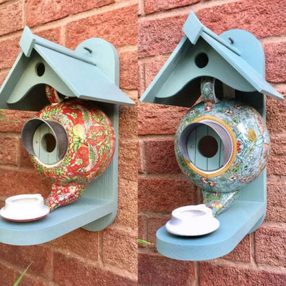 Colourful Bird House Garden Nesting Box Outdoor Bird Shelter