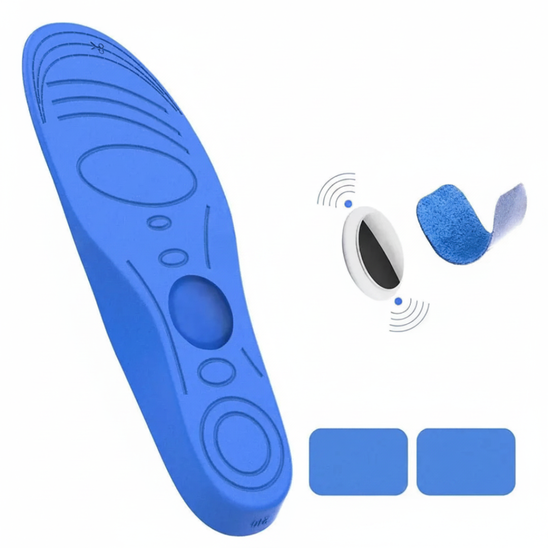 Comfortable Tracking Shoe Insoles with Discreet Holder for Daily Wear