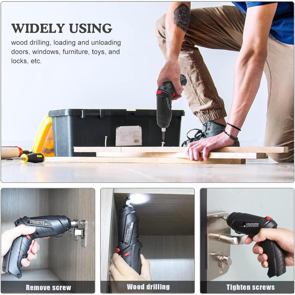 Compact Cordless Drill and Electric Screwdriver Set