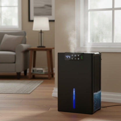 Compact Digital Home Dehumidifier with Quiet Sleep Mode