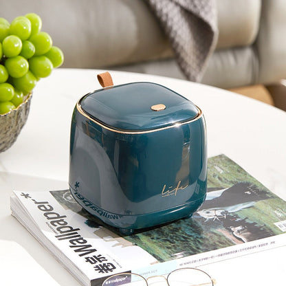 Compact Luxury Desktop Trash Bin – Stylish & Hygienic Table Wastebasket