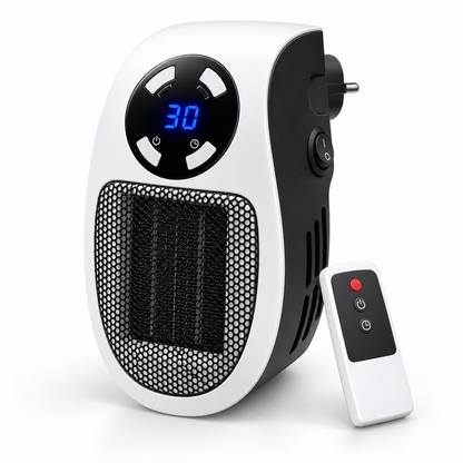 Compacte elektrische olievrije ruimteverwarmer met afstandsbediening en instelbare temperatuur