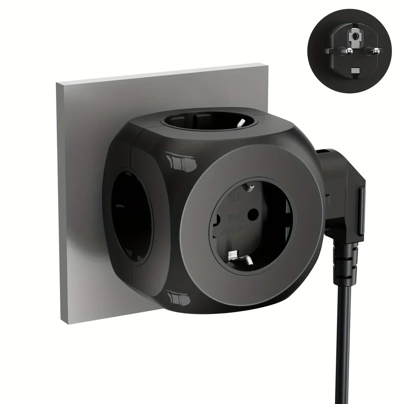 Compact Power Strip Cube Multi Socket Travel Adapter