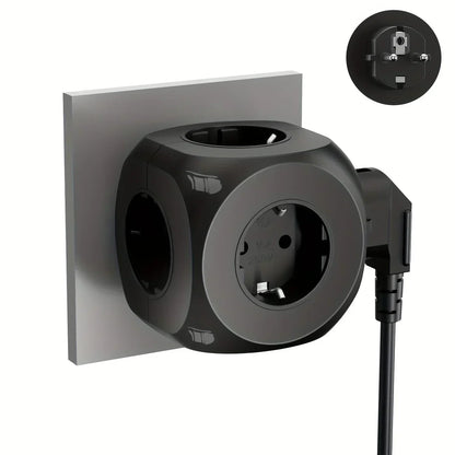 Compact Power Strip Cube Multi Socket Travel Adapter