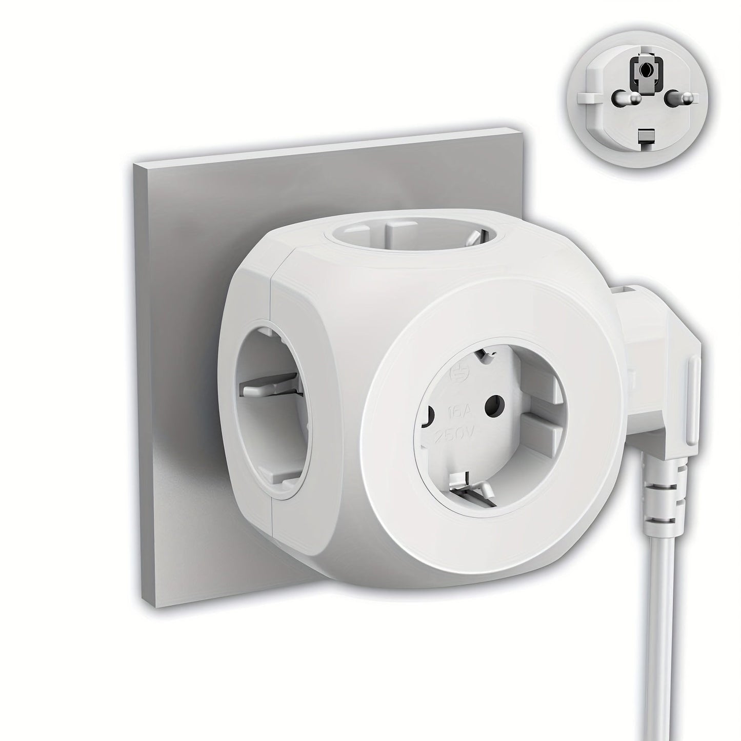 Compact Power Strip Cube Multi Socket Travel Adapter