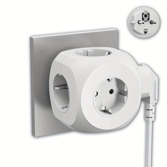 Compact Power Strip Cube Multi Socket Travel Adapter