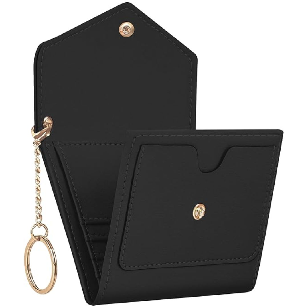 Compact Trifold RFID Blocking Women's Wallet with 11 Card Slots and Coin Pocket