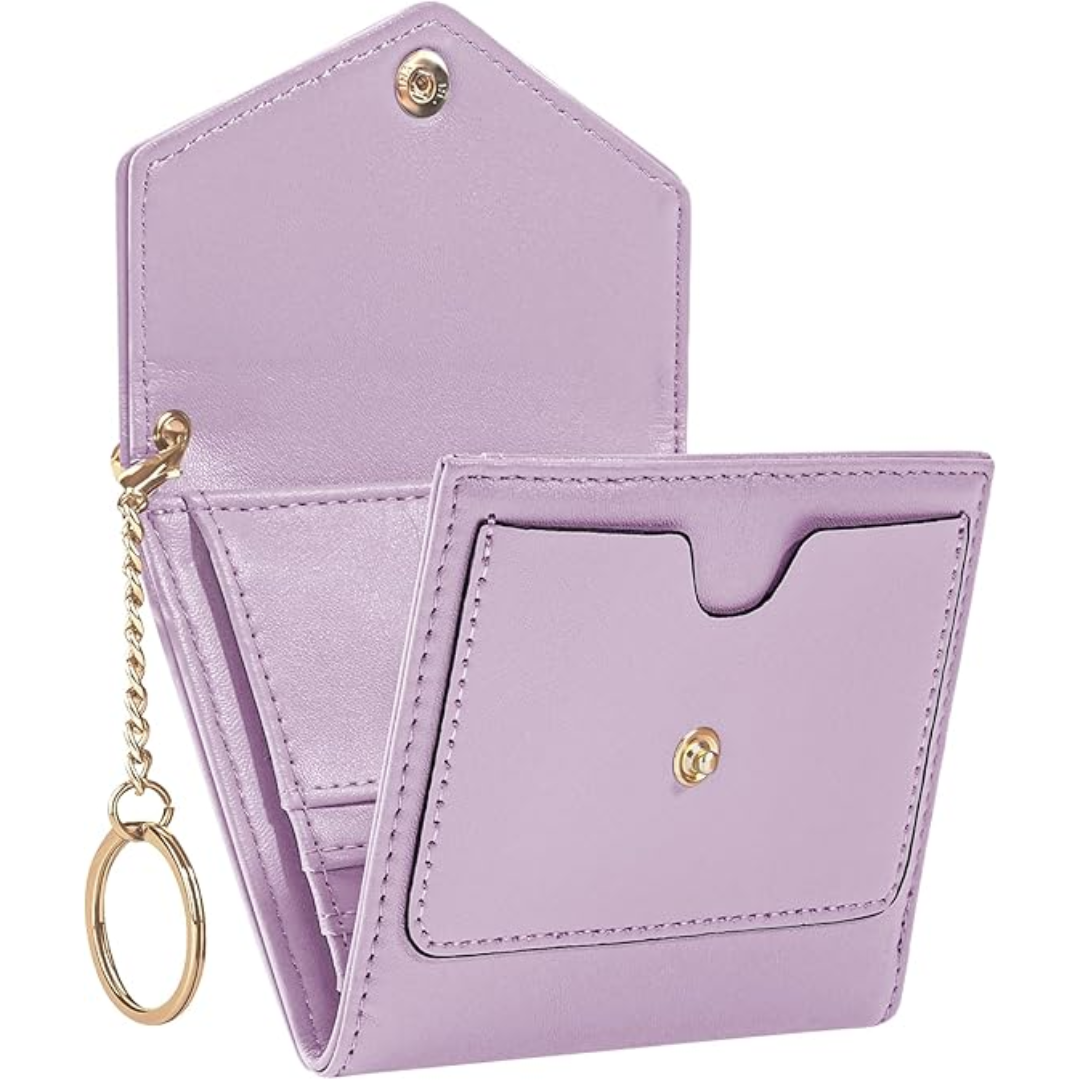 Compact Trifold RFID Blocking Women's Wallet with 11 Card Slots and Coin Pocket