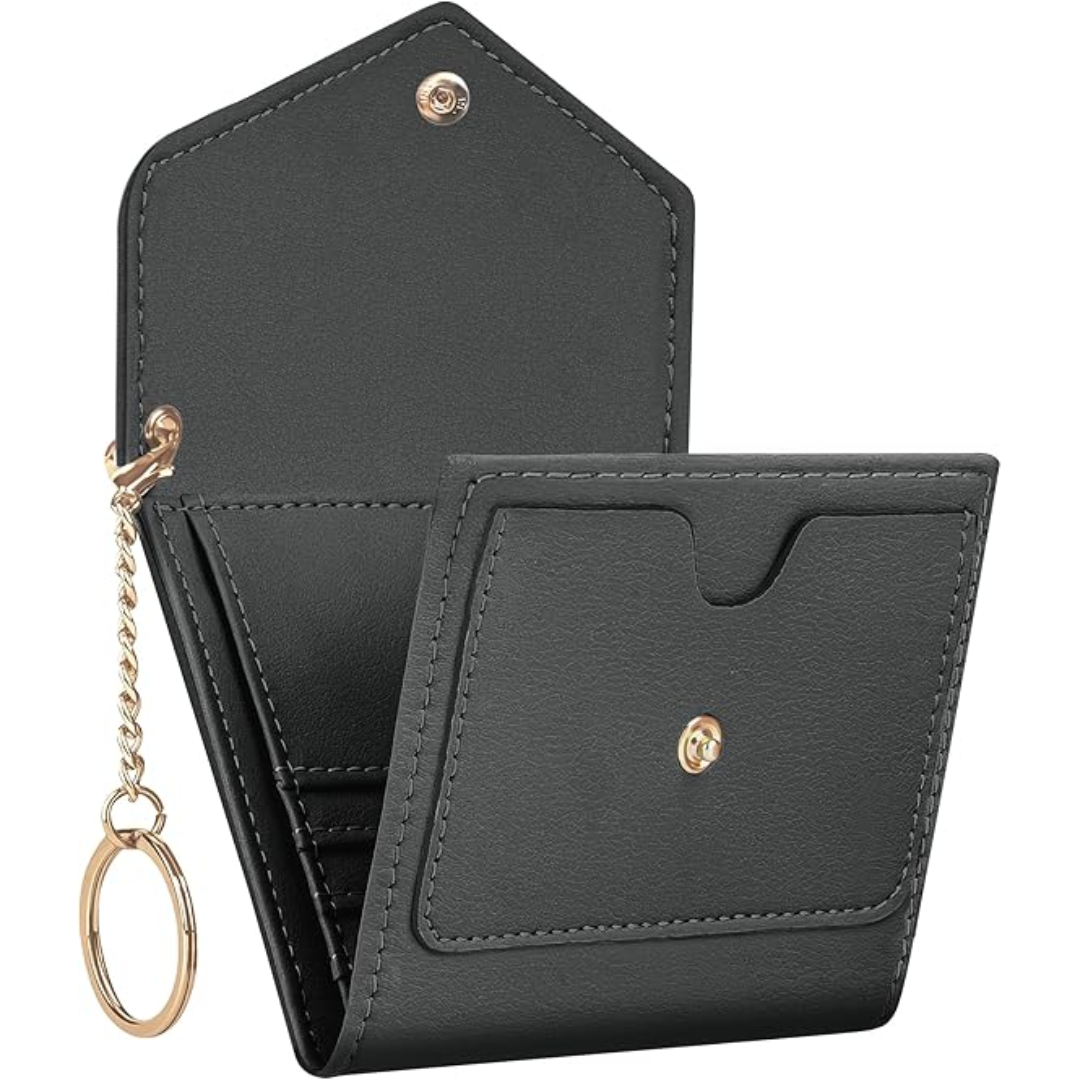 Compact Trifold RFID Blocking Women's Wallet with 11 Card Slots and Coin Pocket