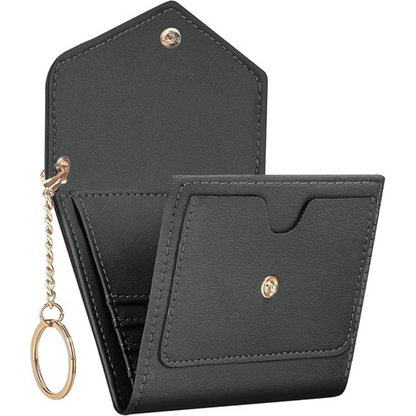 Compact Trifold RFID Blocking Women's Wallet with 11 Card Slots and Coin Pocket