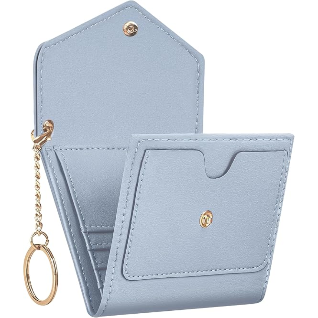 Compact Trifold RFID Blocking Women's Wallet with 11 Card Slots and Coin Pocket