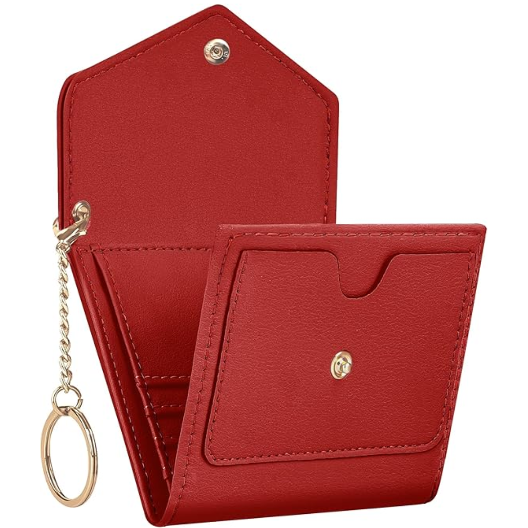 Compact Trifold RFID Blocking Women's Wallet with 11 Card Slots and Coin Pocket