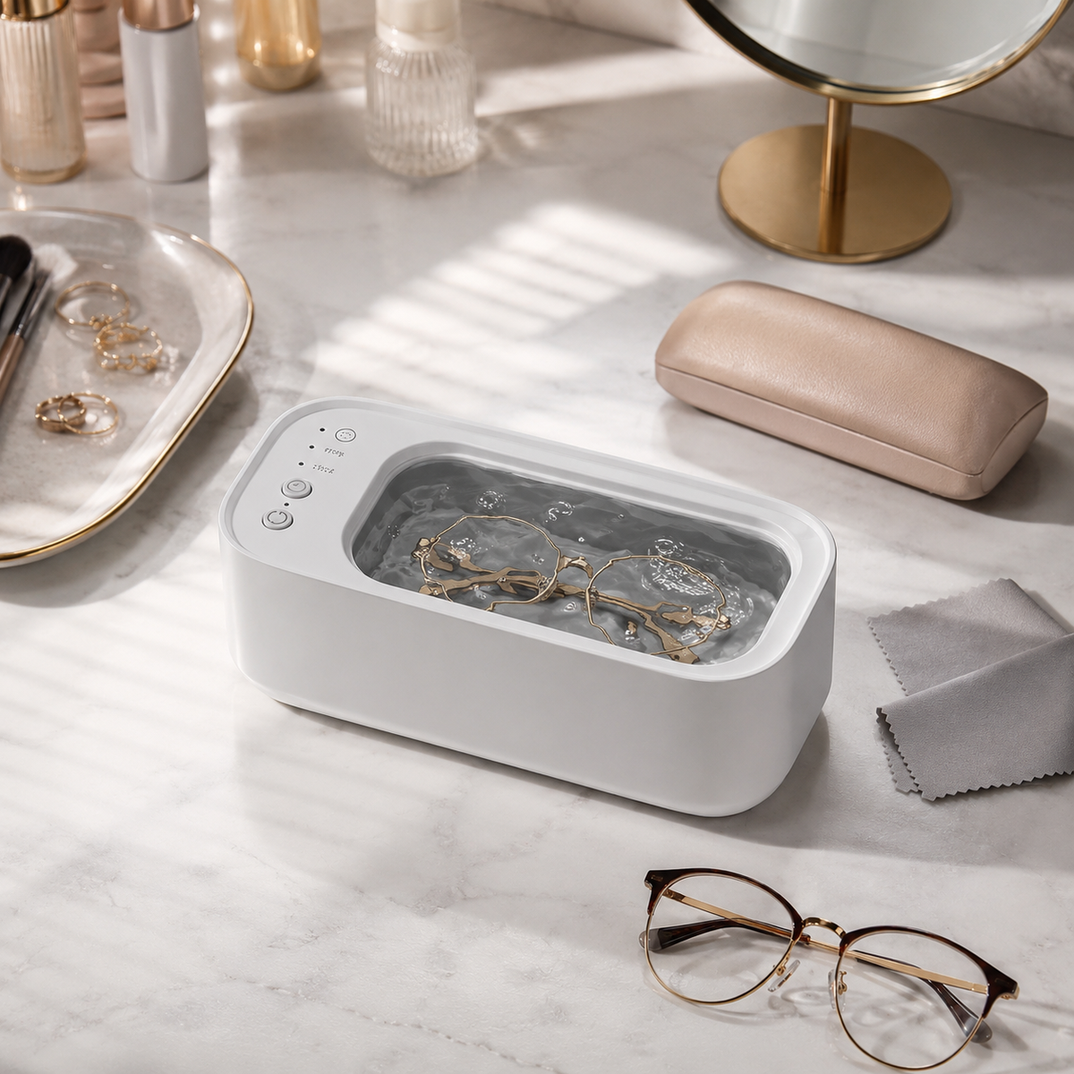 Compact Ultrasonic Cleaner for Jewellery, Watches and Eyeglasses