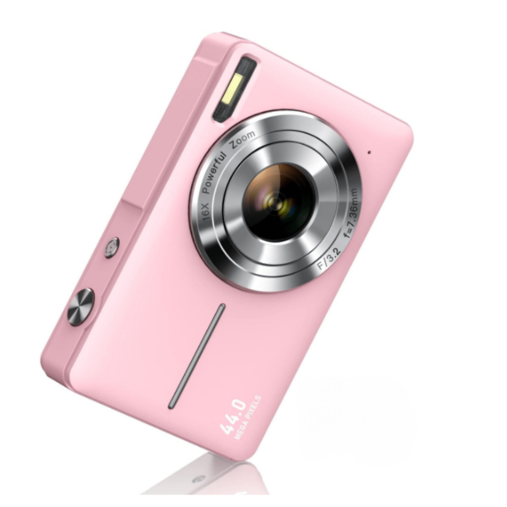 Compact Vintage Style Digital Camera with LCD Screen and 1080P Video